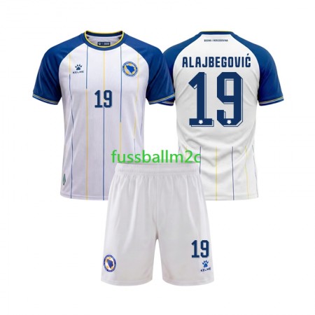 Fußballtrikots Bosnien und Herzegowina Kerim Alajbegovic 19 Kinder Auswärts Trikotsatz WM 2026